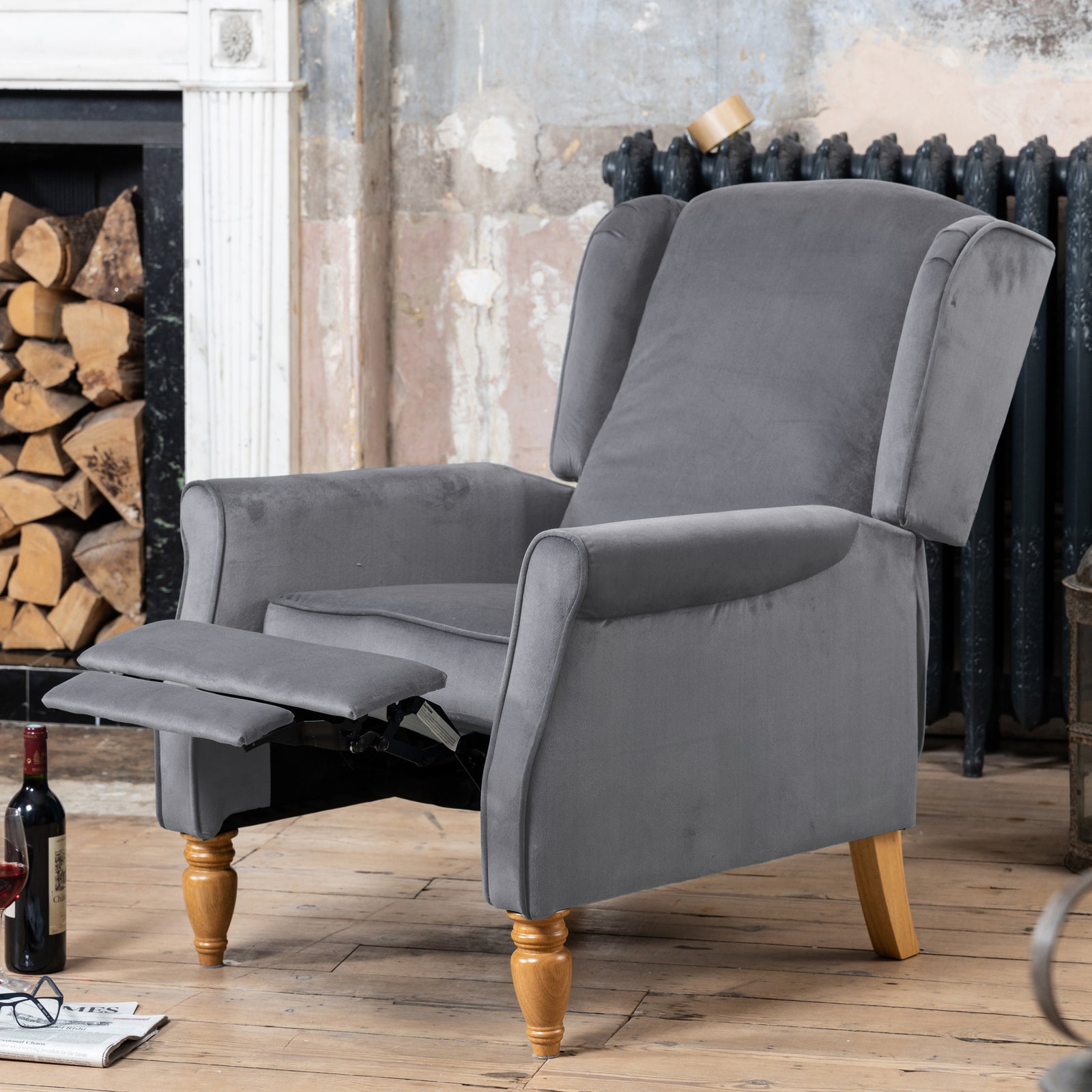 Barksdale Recliner Armchair | Grey