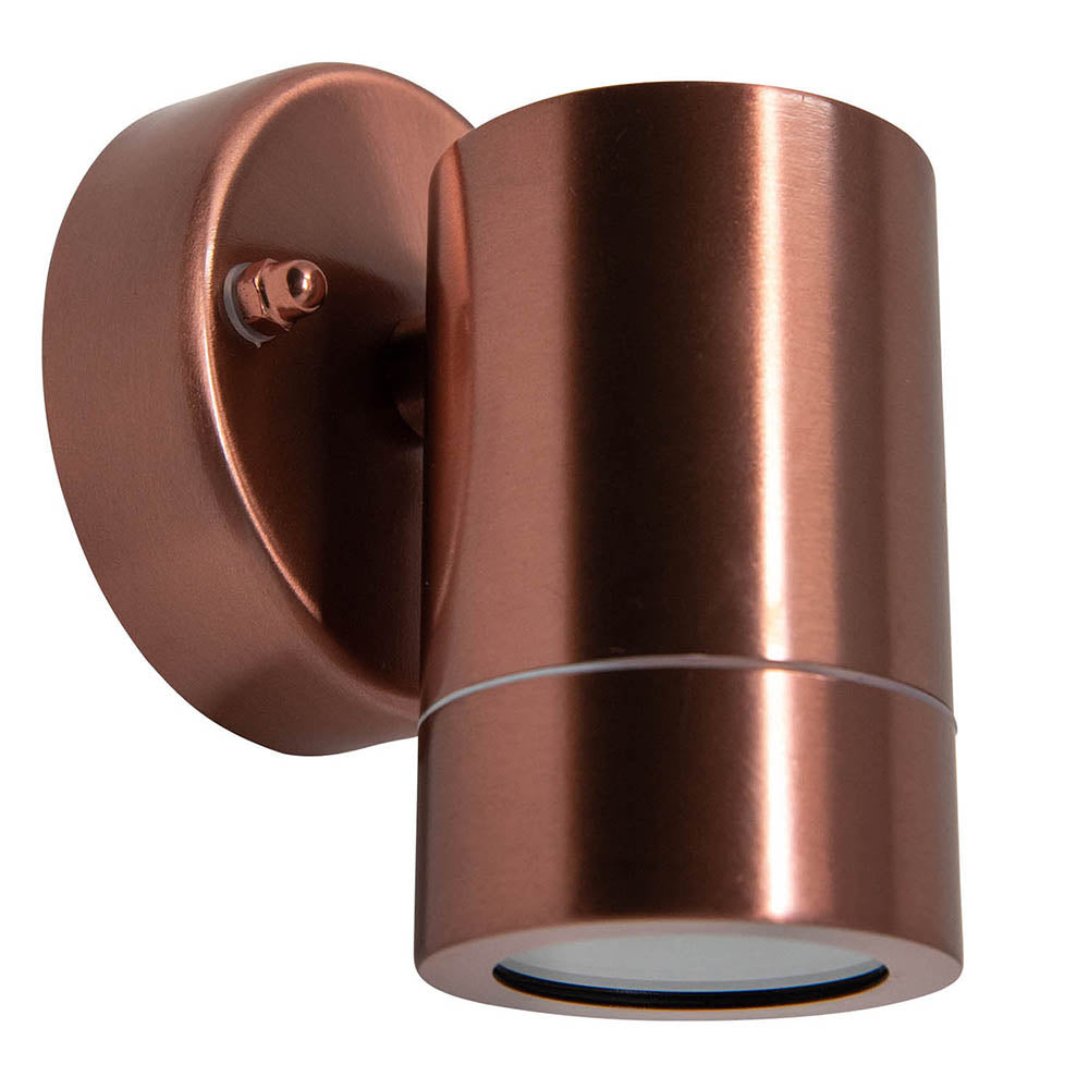 Adjustable Outdoor Wall Light With Gu10 Lamp Holder | One Size | Copper