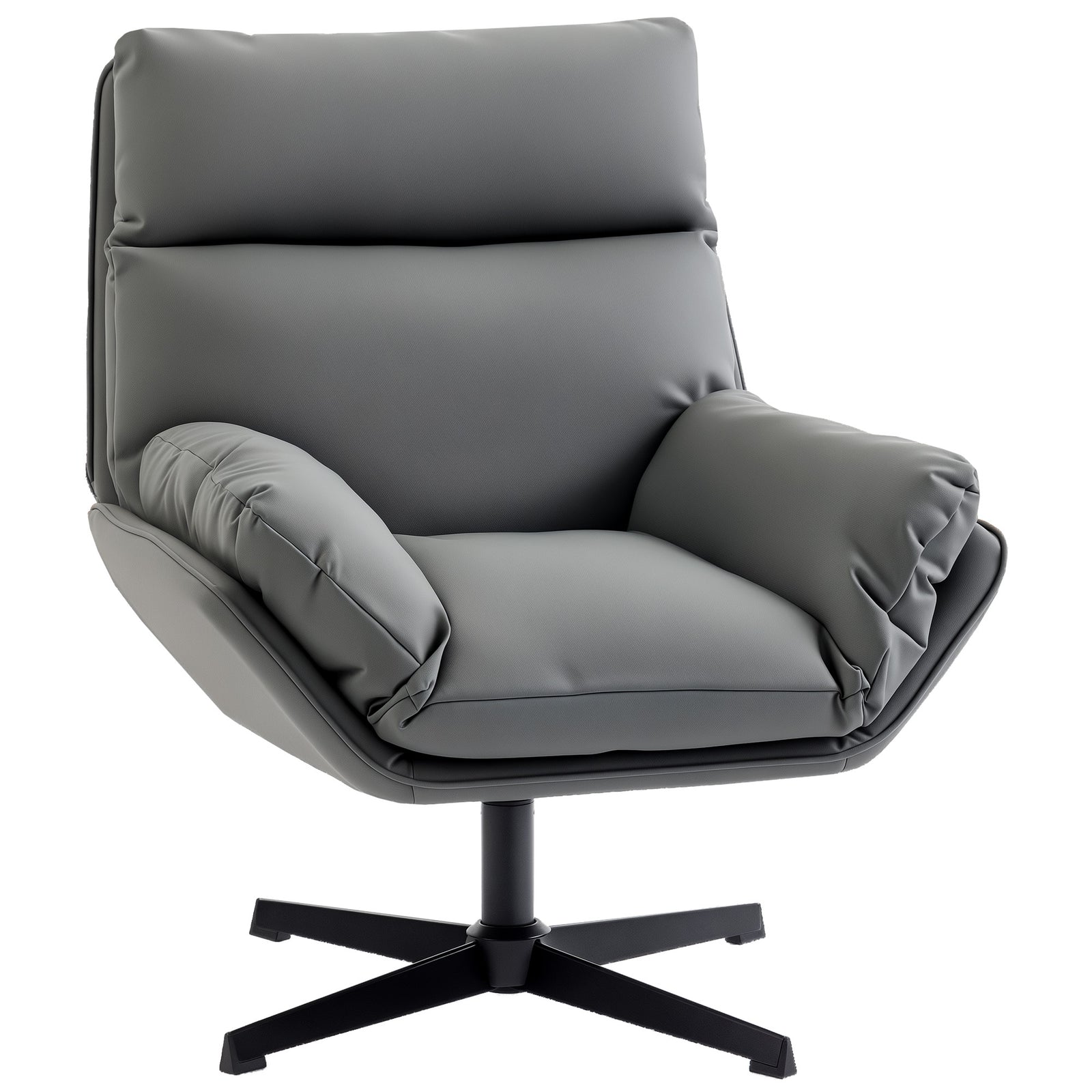 Accent Chair With 360° Swivel | Dark Grey