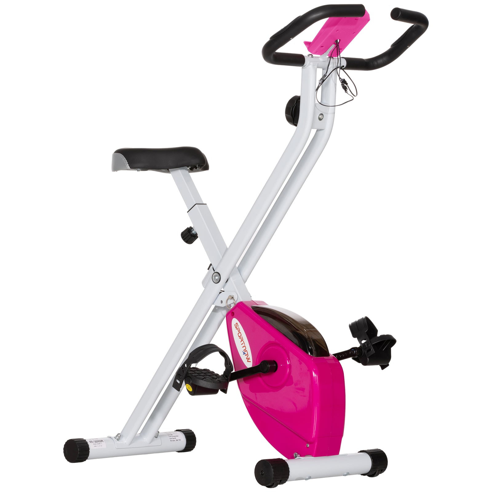 Folding Exercise Bike With 8-level Magnetic Resistance | Pink