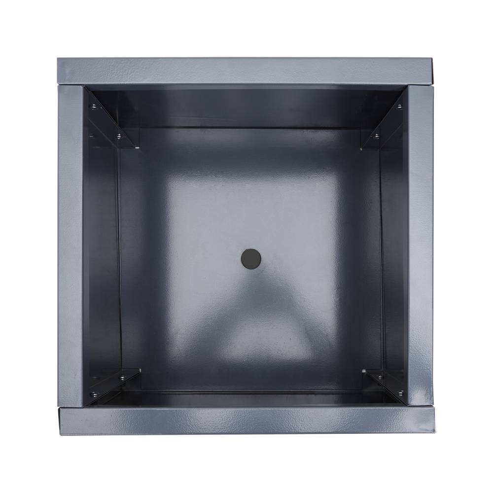 Zinc Galvanized Steel Planter Box With Drainage Hole –square Raised Planter Box Outdoor Balcony Garden Trough Pot | Medium | Anthracite Grey