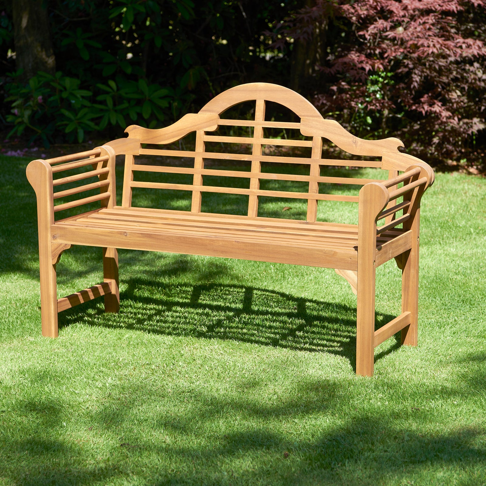 Lutyens Style Acacia Garden Bench | Natural