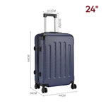 Modern Hardside Spinner Suitcase With Combination Lock | 24" | Blue