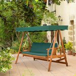 3 Seater Wooden Garden Swing Chair Seat Hammock Lounger