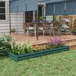 Galvanised Raised Bed For Garden, Outdoor Elevated Planter Box | Green