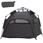 Pawhut Foldable Dog Cat Tent With Waterproof Oxford Cloth, Carry Bag | Gray