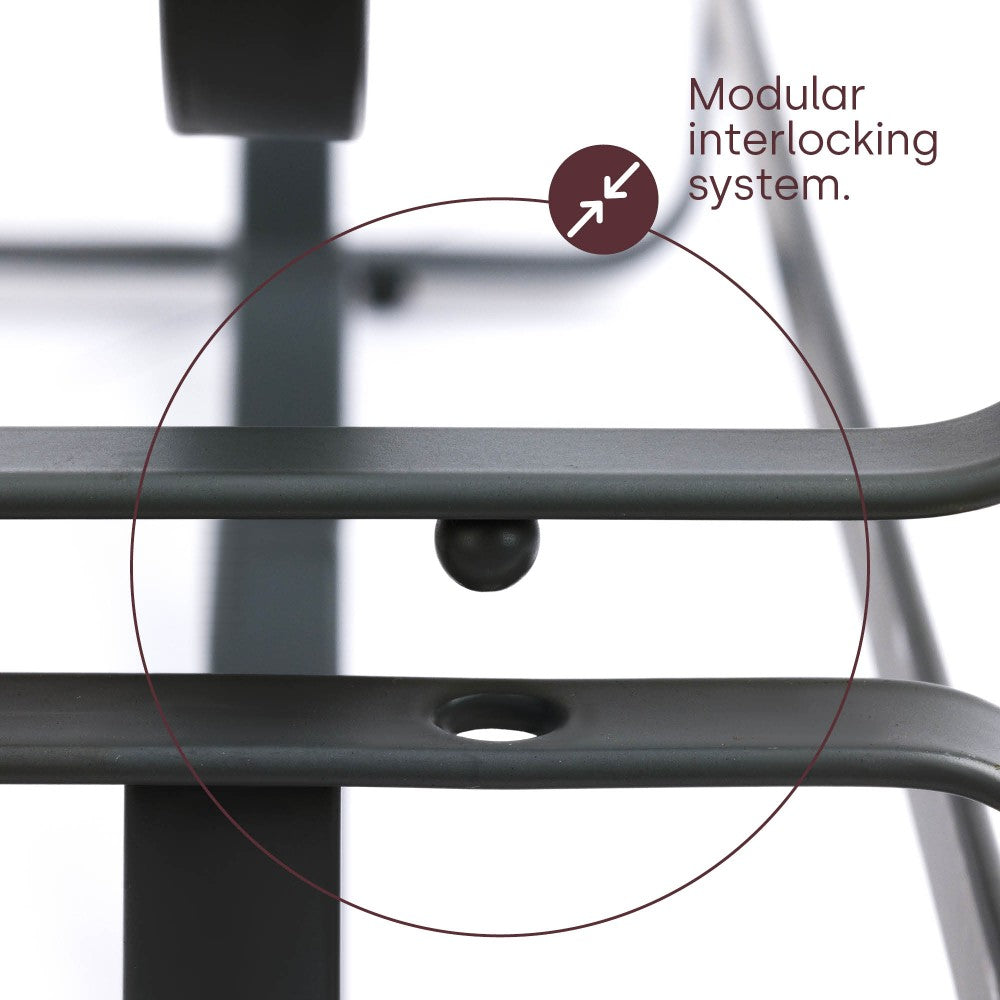 Modular Wine Rack Set Of 2 - Matte Black