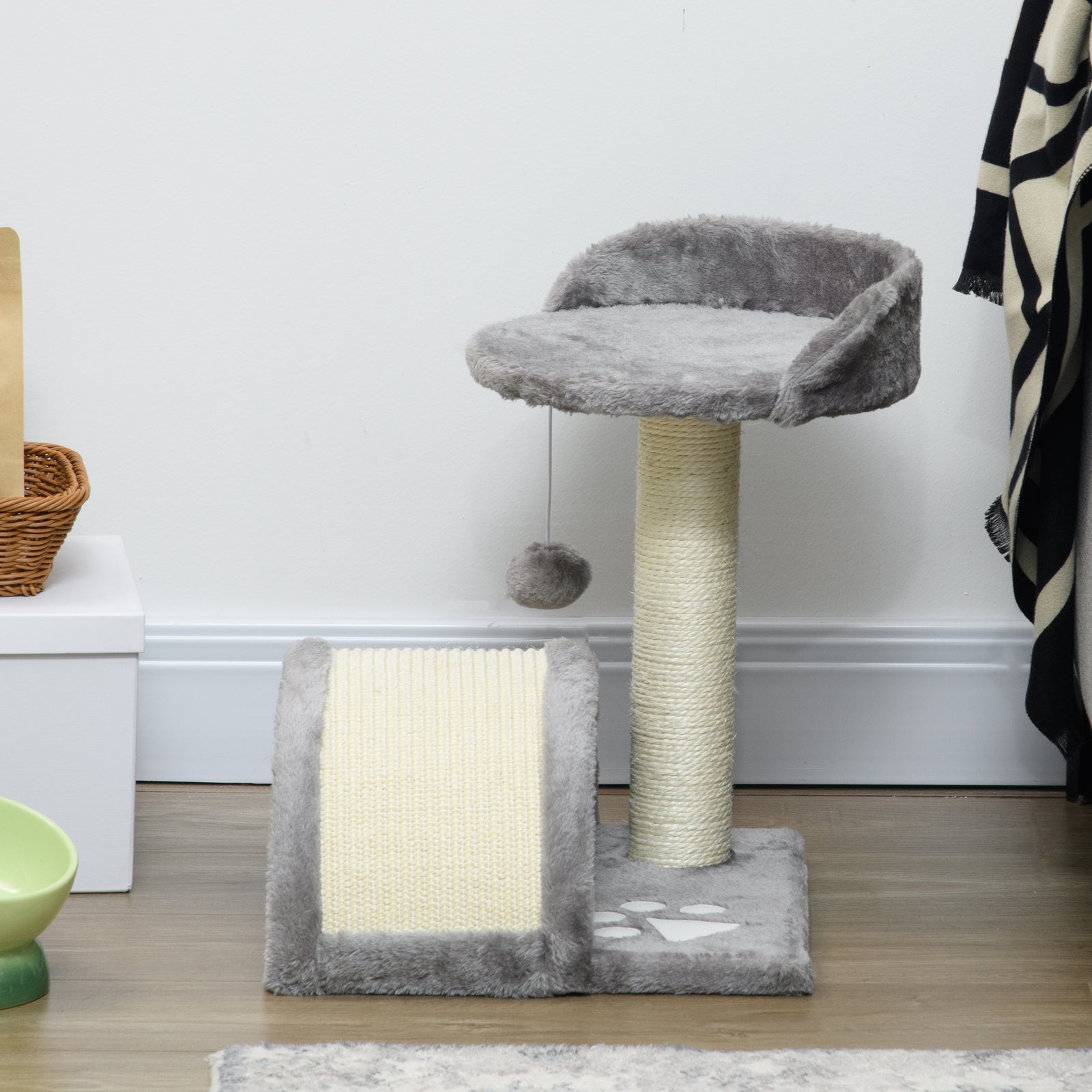 Cat Tree Kitten Scratching Scratcher Cosy Sisal Home Play Rest Activity | Gray
