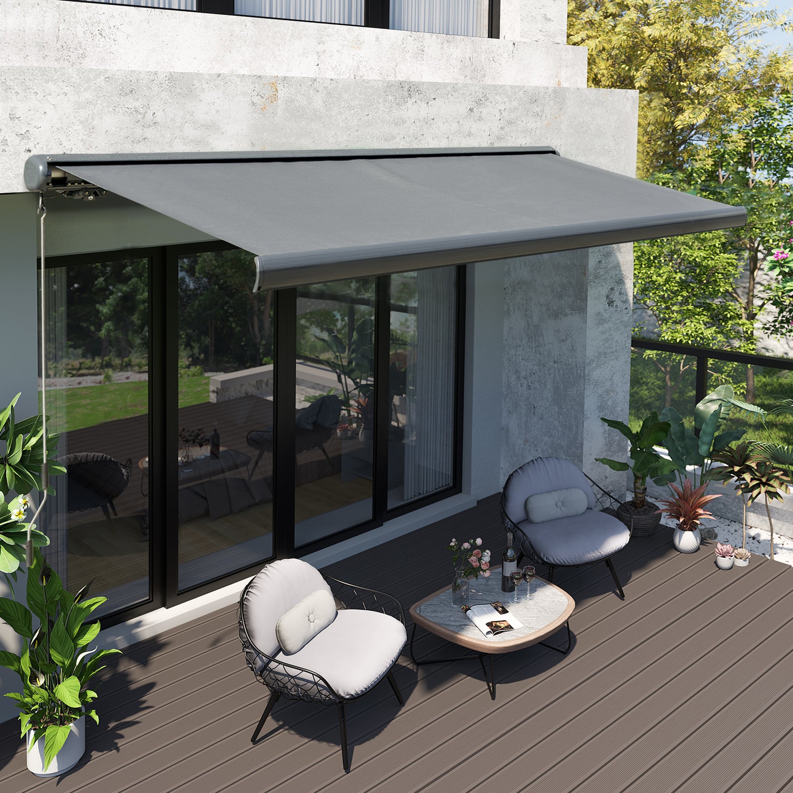 Led Full Cassette Awning, Electric/manual