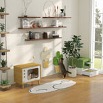 Hooded Cat Litter Box W/ Tray, Scoop, Front Entry | Dark Green