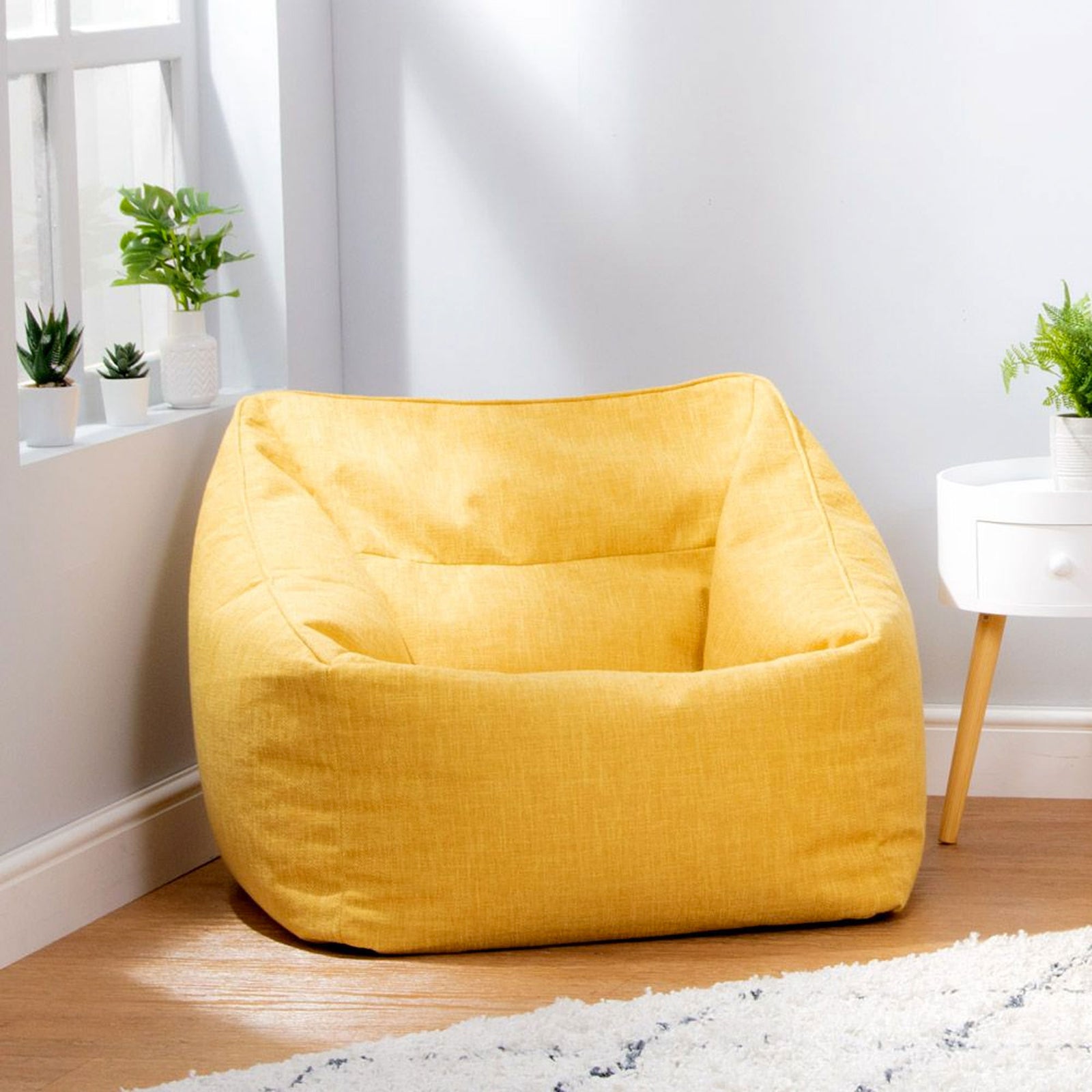 Oslo Woven Bean Bag Chair | Yellow