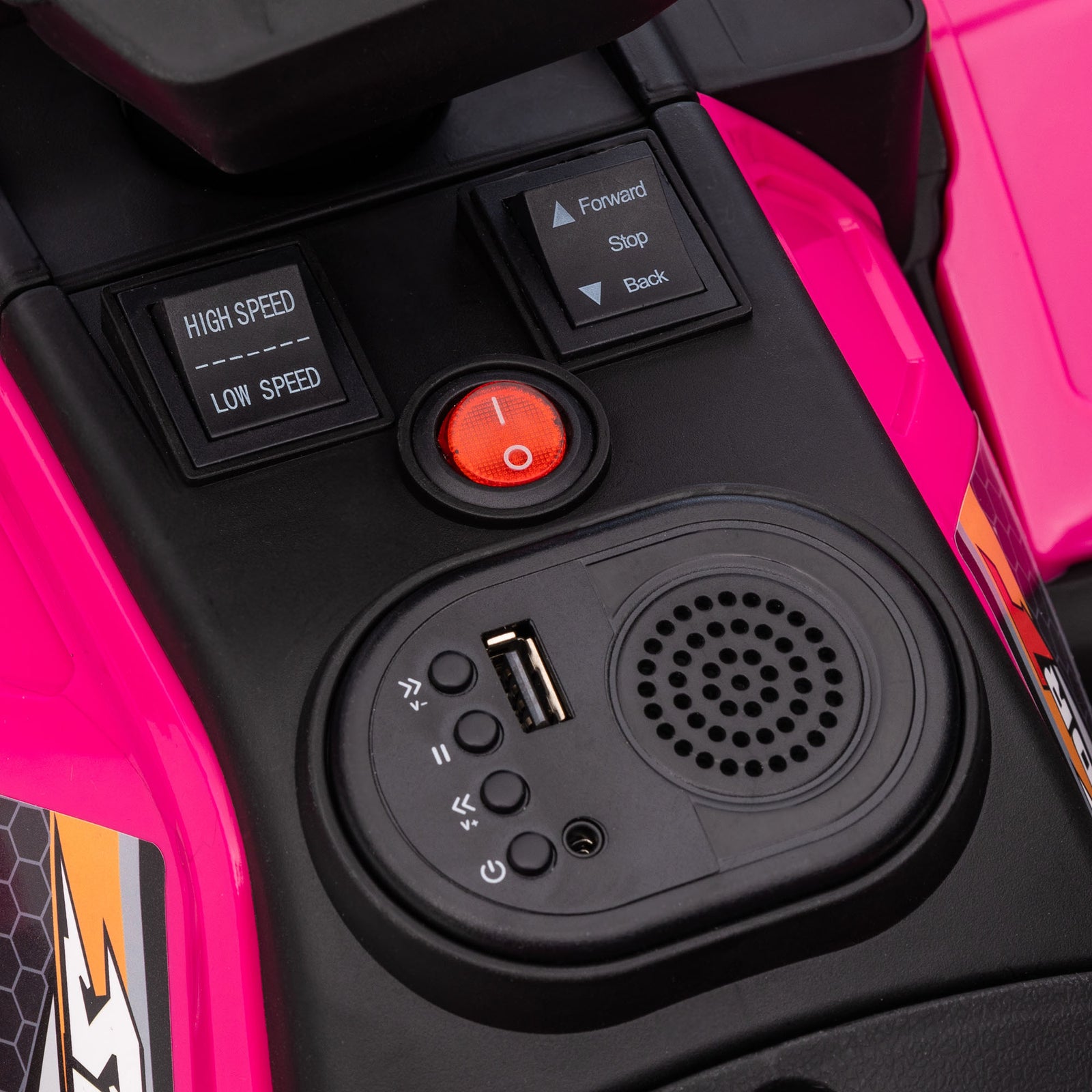 12v Electric Quad Bike For Kids W/ Led Headlights, Music | Pink