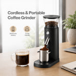 Spector Coffee Grinder Usb Rechargeable Timer Memory 60 Settings Black