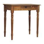 Artisan Furniture Solid Wood Oakish Turned Leg Writing Desk