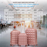 Large 29" Hard Shell Bubble Design Check-in Suitcase Hold Luggage Bag 20kg+ | Large | Rose Gold