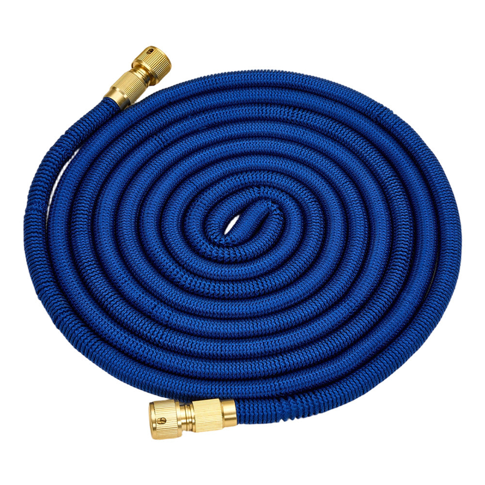 Expandable Garden Hose With Solid Brass Fittings | Large | Blue