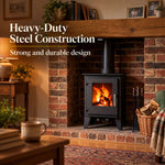 5kw Steel Wood Burning Stove Multi-fuel Fireplace St001 Defra Approved