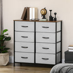 6/8 Drawer Fabric Chest Of Drawers W/ Wooden Top For Closet | Large