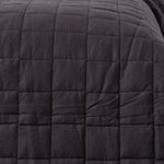 Cotton Quilted Reversible Bedspread | 230cm x 250cm | Black & Grey