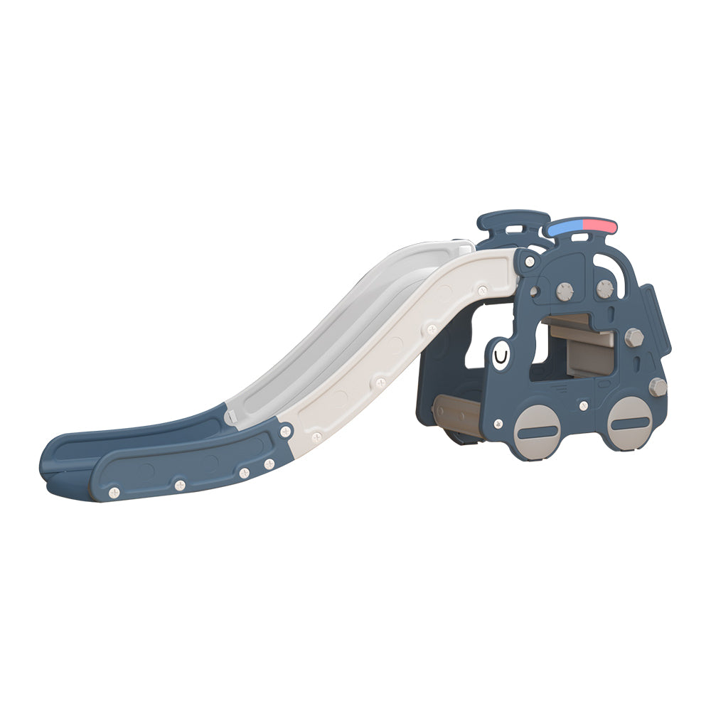 Car Shaped Climber And Slide Set With Toy Storage Eco-friendly Hdpe & Pp Material | Blue