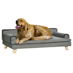 Dog Sofa W/ Legs, Water-resistant Fabric For Large, Medium Dogs | Gray