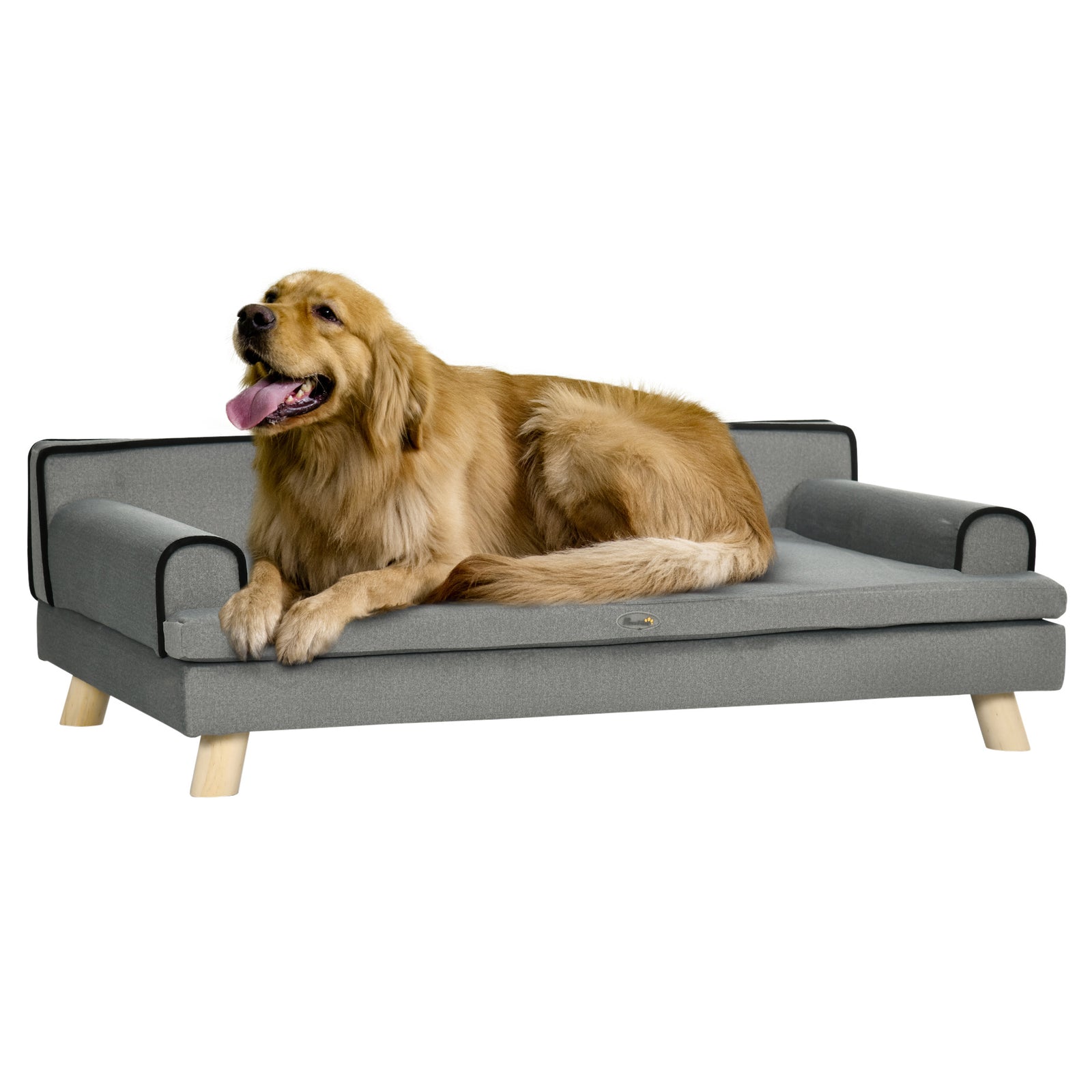 Dog Sofa W/ Legs, Water-resistant Fabric For Large, Medium Dogs | Gray