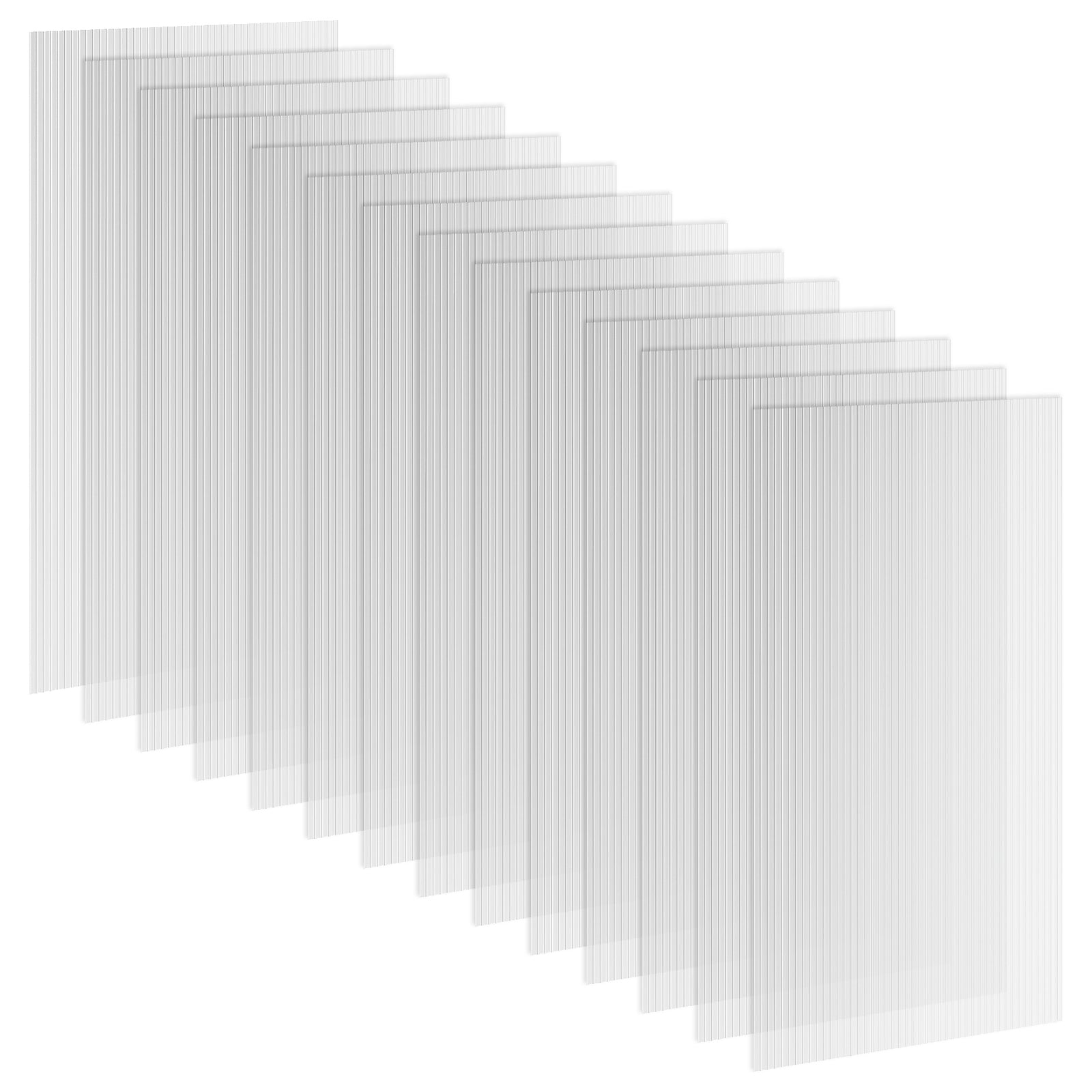 14 Pcs Twin-wall Greenhouse Sheets 121x61x0.4cm