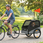 Dog Bike Trailer For Small & Medium Pets With 20" Rubber Wheels | Grey