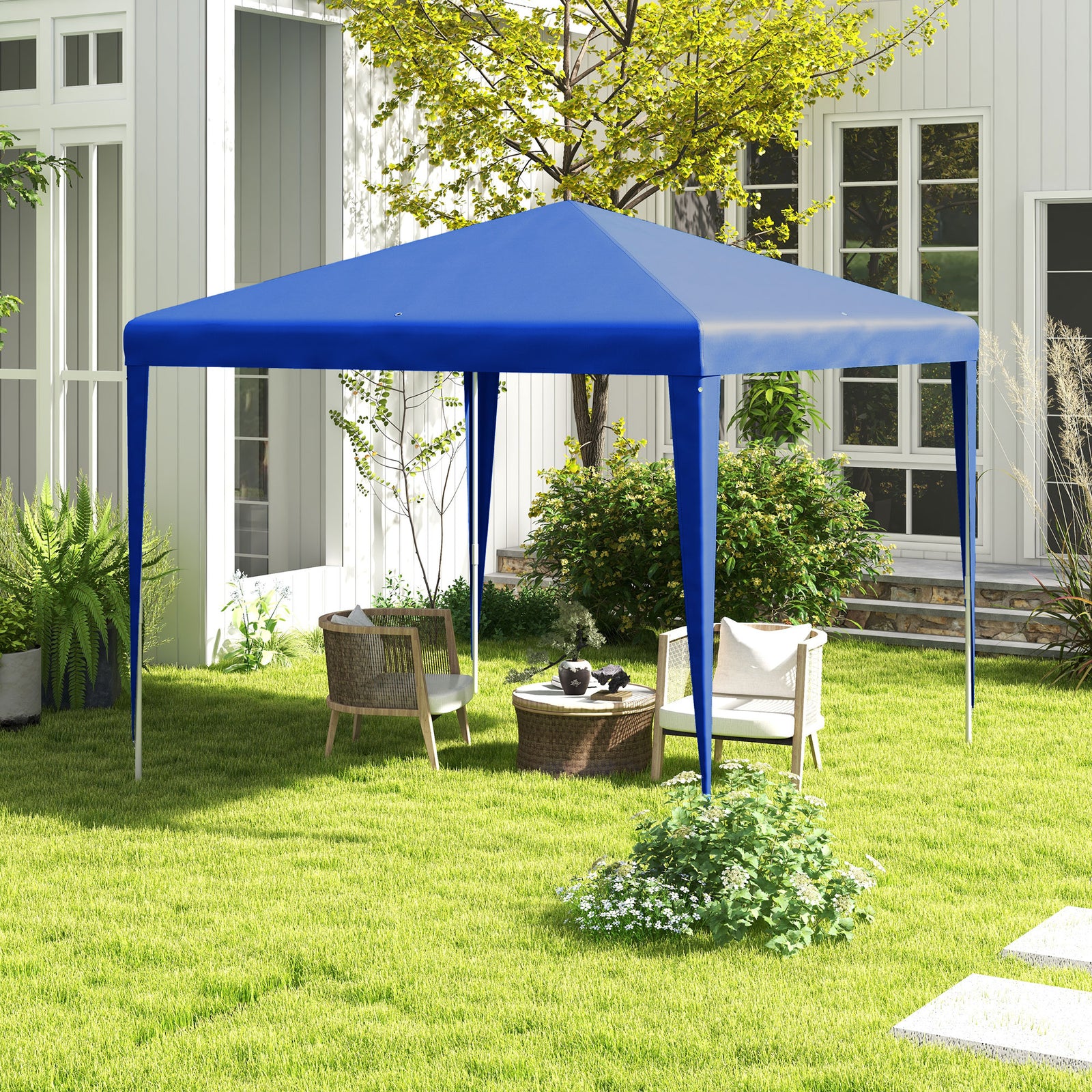 Garden Gazebo Marquee Party Tent Canopy Heavy Duty Outdoor | Blue