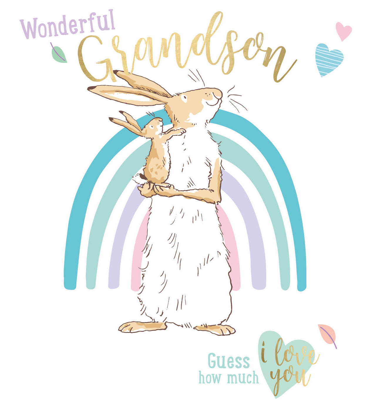 Guess How Much I Love You Grandson Birthday Card Official Product