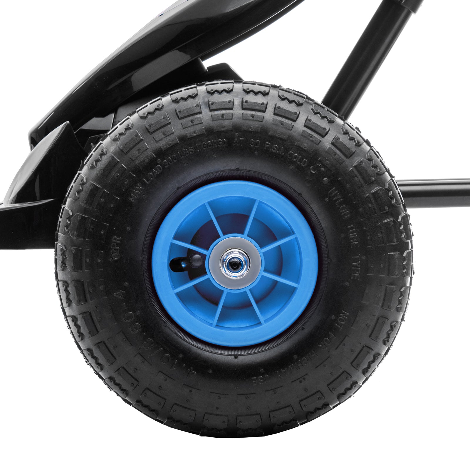 Pedal Kart W/adjustable Seat, Rubber Wheels | Blue