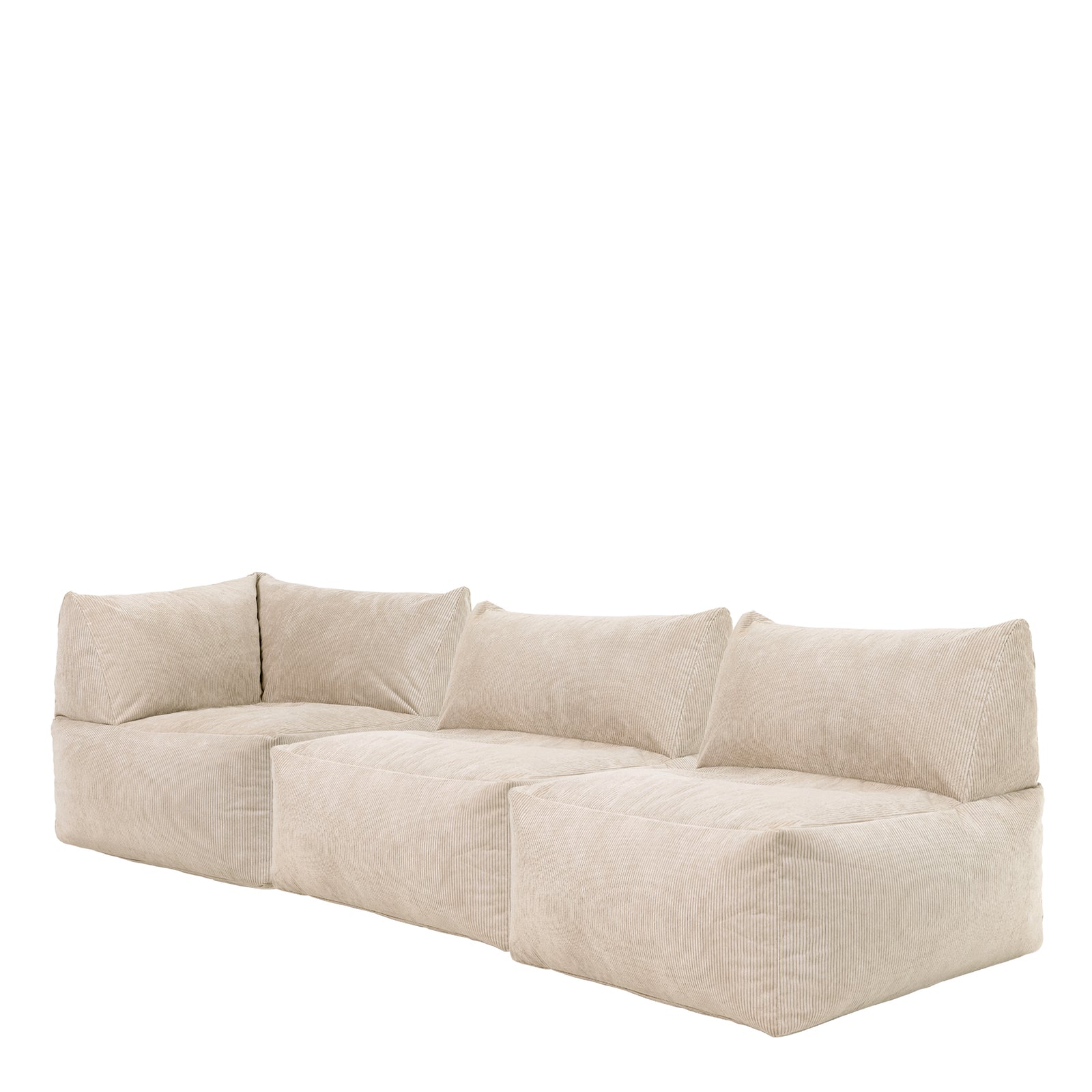 Tetra Cord 3pc Corner Sofa Set | Beige