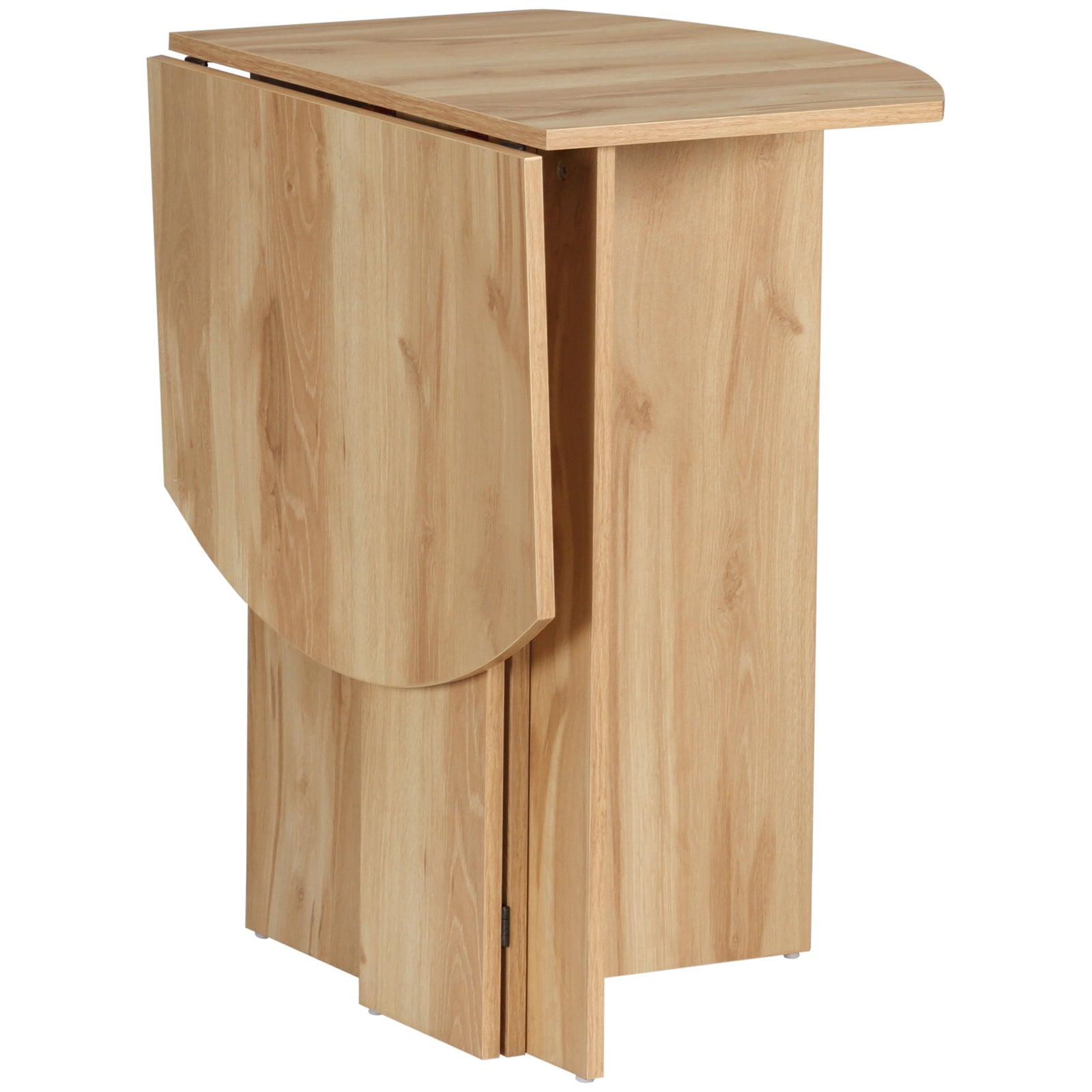 Foldable Dining Table Compact Drop Leaf Table For Kitchen | One Size | Oak