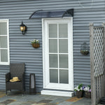 Door Canopy, Outdoor Rain Shelter, 100 X 75cm | Black
