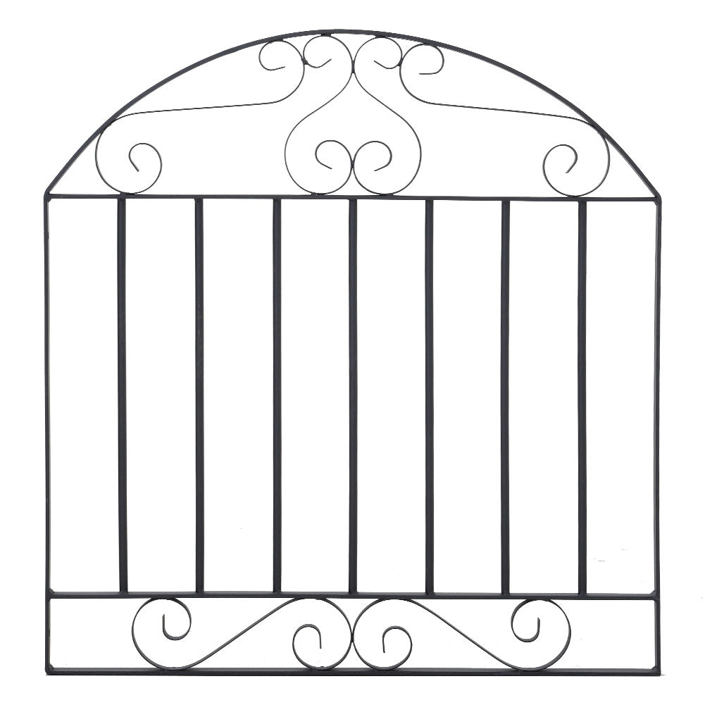 85 W×90cm H Modern Metal Garden Gate Fence Gate Metal Entry Gate With Scroll Design