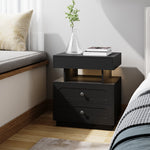Modern 3-drawer Bedside Table With Rgb Lighting