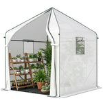Large Plant House With Roll-up Door White