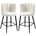 Breakfast Barstools With Backs Cream Set Of 2