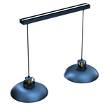 Felix Double Pendant Lamp 2xe27 The Hand Made High Quality Fittings 29cm Shades Rugged Industrial Look