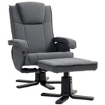 Swivel Recliner Chair With Footstool Velvet