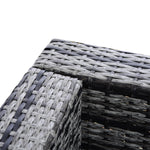 4 Pcs Rattan Outdoor Set Furniture With Sofa Loveseat Table