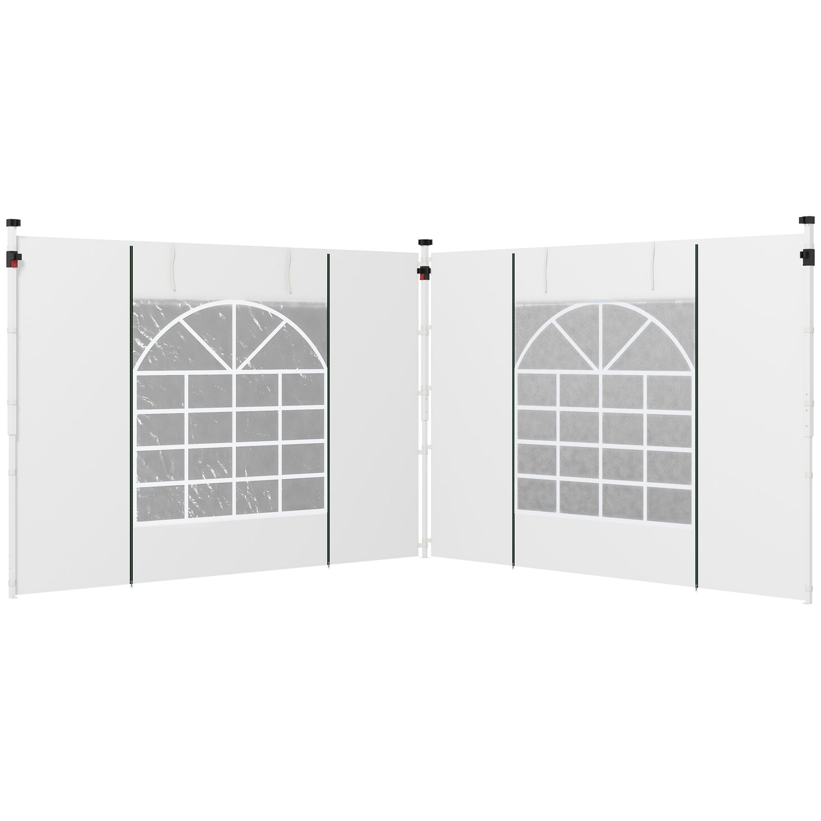 3x3(m) Or 3x6m Pop Up Gazebo Side Panels Replacement, 2 Pack | White