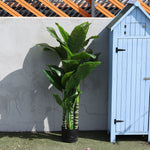 190cm H Artificial Tropical Plant With Large Green Leaves In Black Pot Indoor Decorative Tree