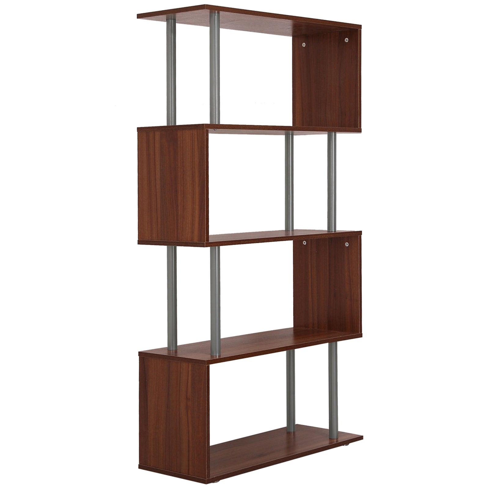 HOMCOM 5 Shelf Storage Bookcase Wooden Cd Book Case Unit