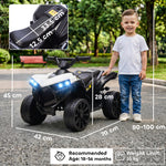 AIYAPLAY 6v Kids Atv, Battery Powered Ride On Car For Ages 18-56 M