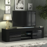 Loom Tv Unit 130cm With Led Lights | Black