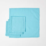 Plain Cotton Fabric 4 Napkins Set | 45cm x 45cm | Blue