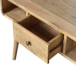 Solid Wood Curved Oak-ish Coffee Table