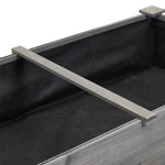 Raised Garden Bed With Optional Non-woven Liner, Fir Wood Elevated Planter Box With Drainage Holes | Grey
