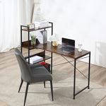 Industrial Computer Table 4-tier Storage Shelf Metal Frame